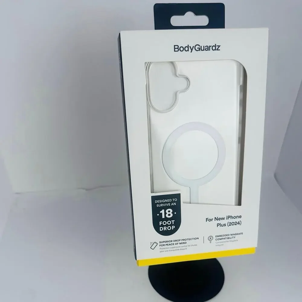 BodyGuardz Ace Pro iPhone 16 Plus Clear/White MagSafe Case NWT